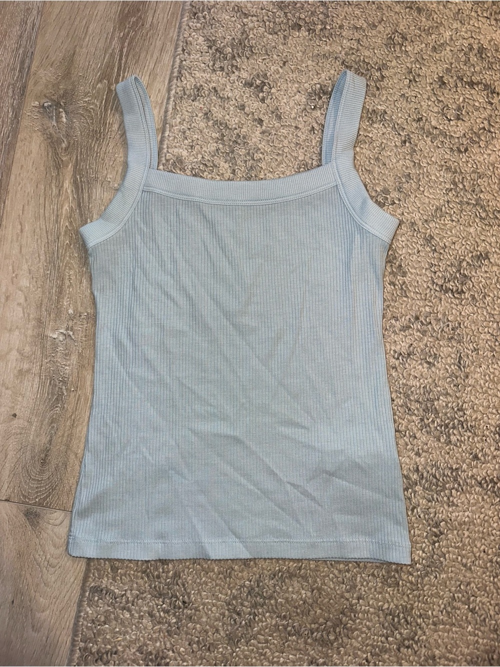 American Eagle Outfitters Light Blue Ribbed Tank